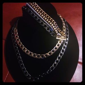 Mixed Metal necklace and bracelet set